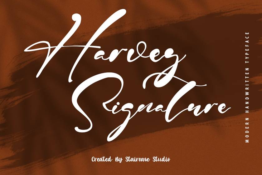 Harvey Signature Font sample