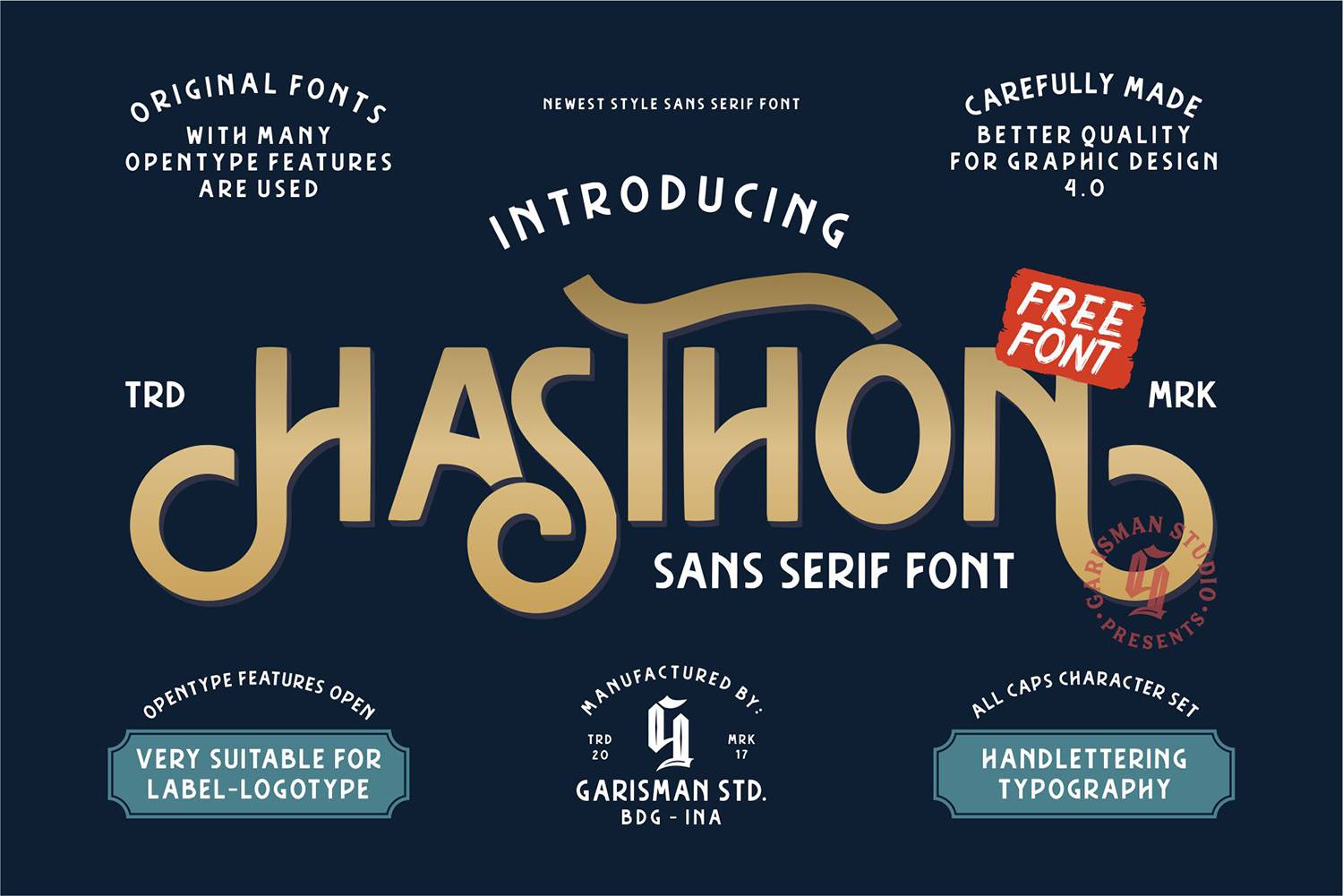Hasthon Font sample