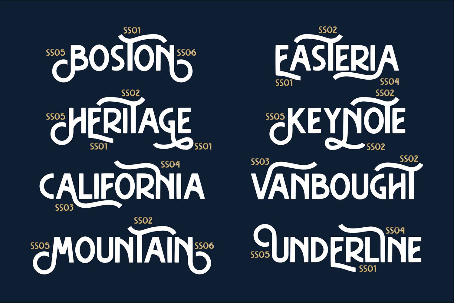 Hasthon Font sample