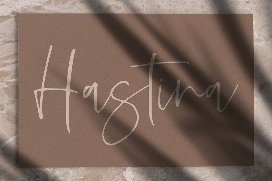 Hastina Font sample
