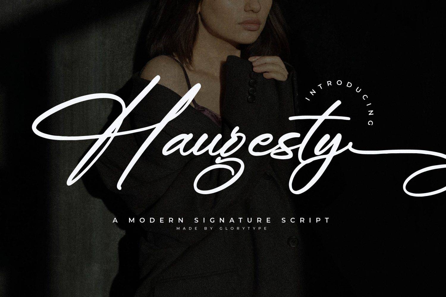 Haugesty Font sample