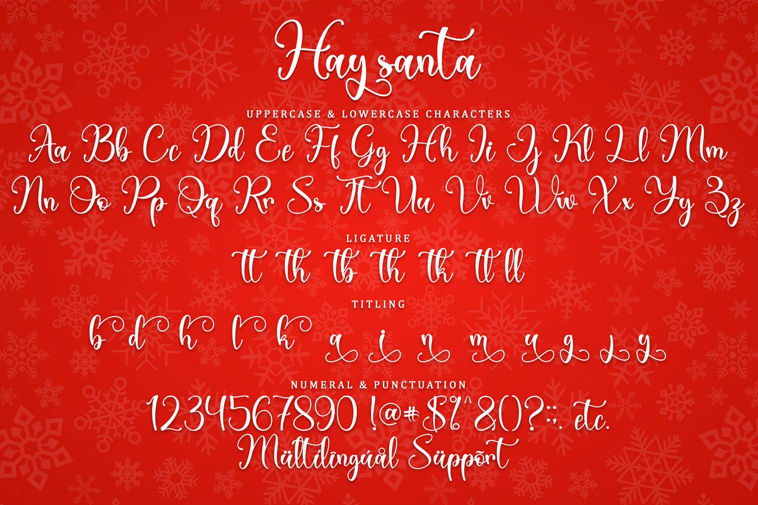 Hay Santa Font sample