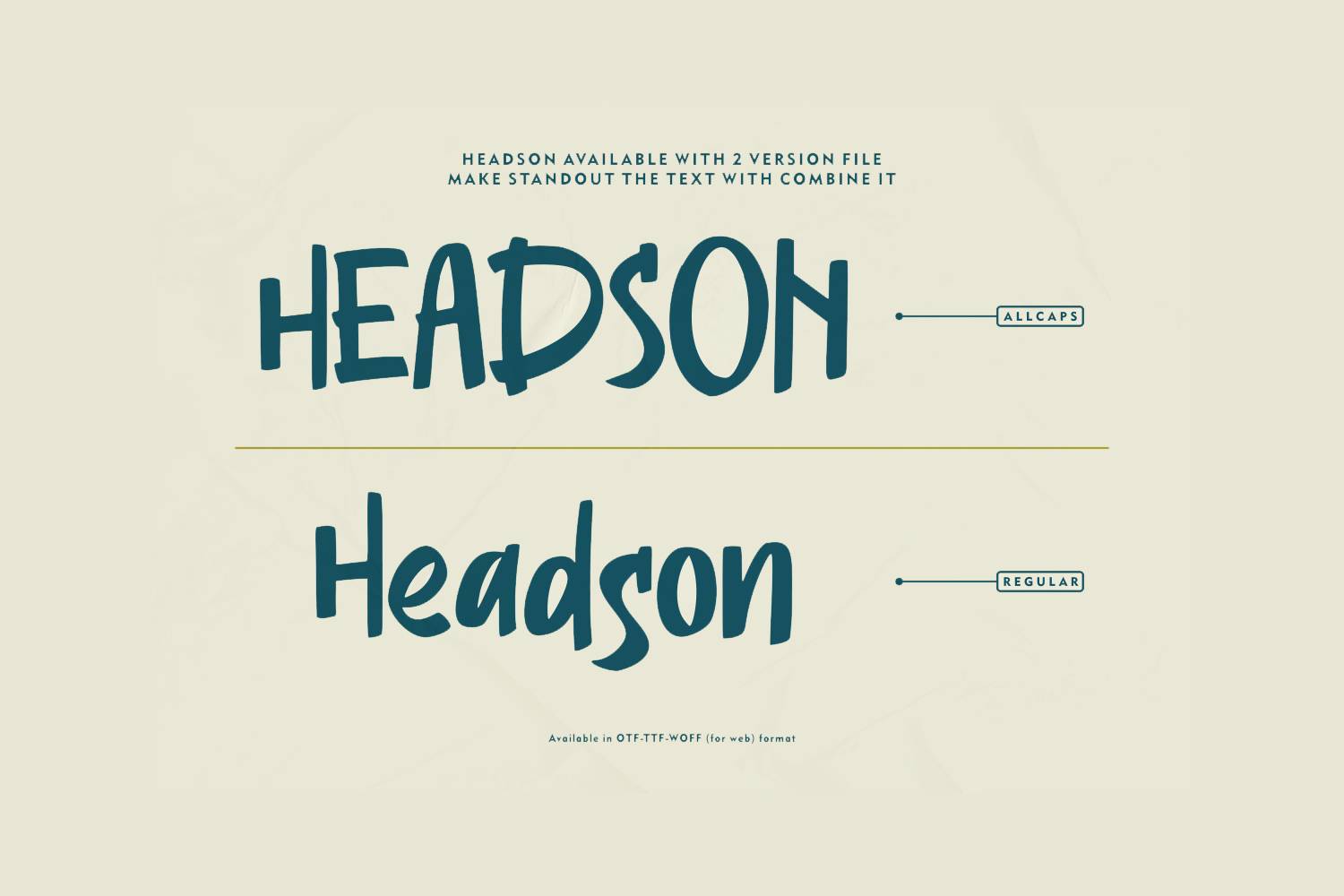 Headson Font sample