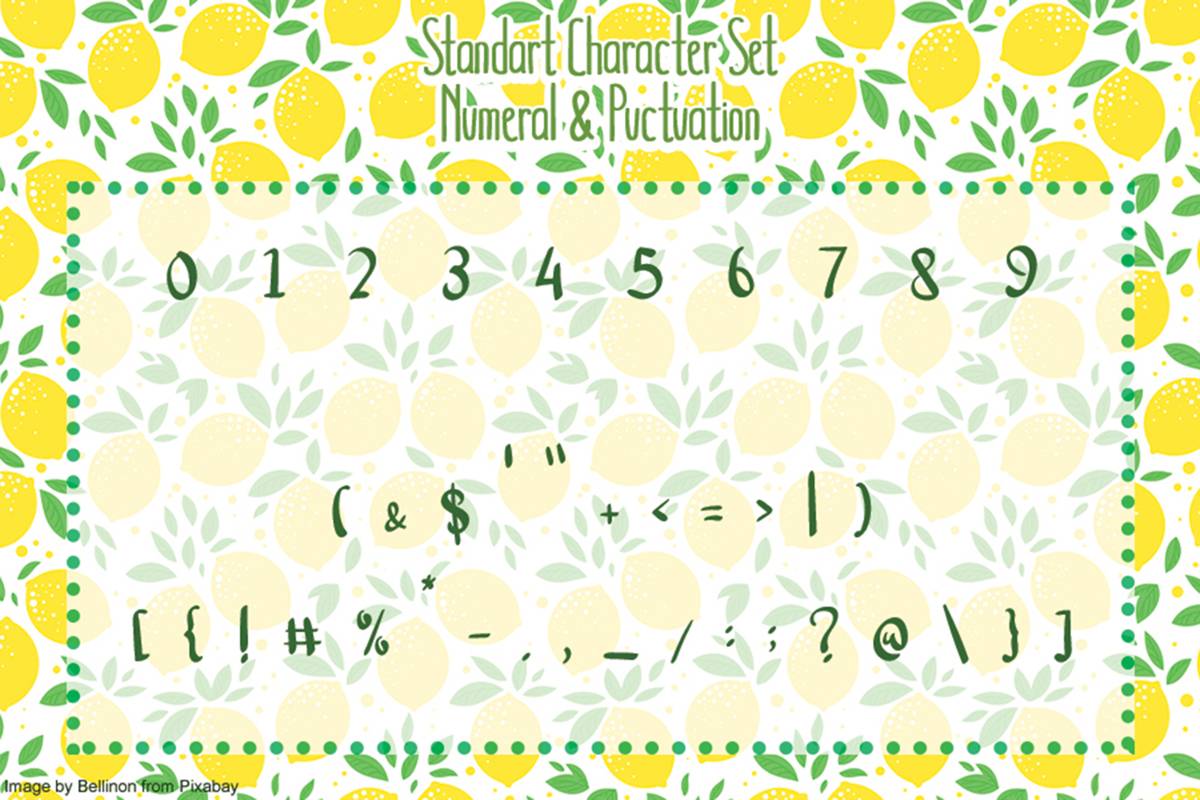Healthy Drinks Font sample