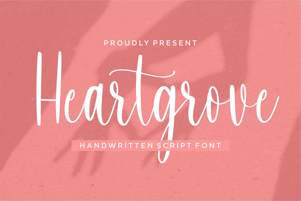 Heartgrove Font sample