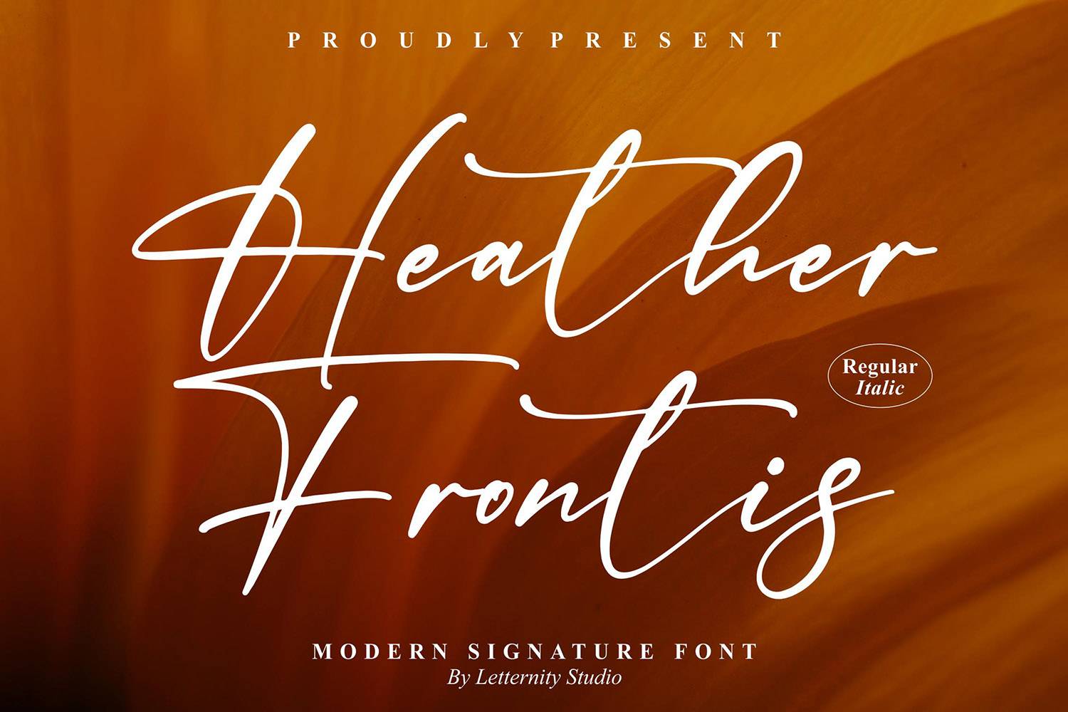 Heather Frontis Font sample