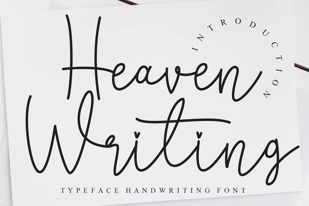 Heaven Writing Font sample