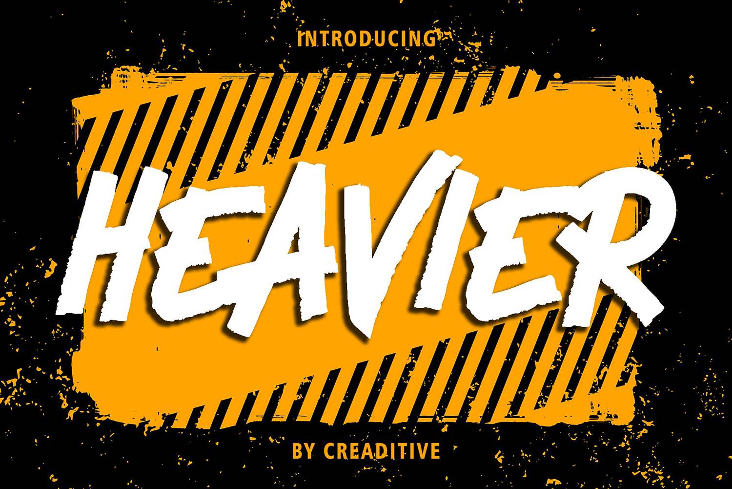 Heavier Font sample