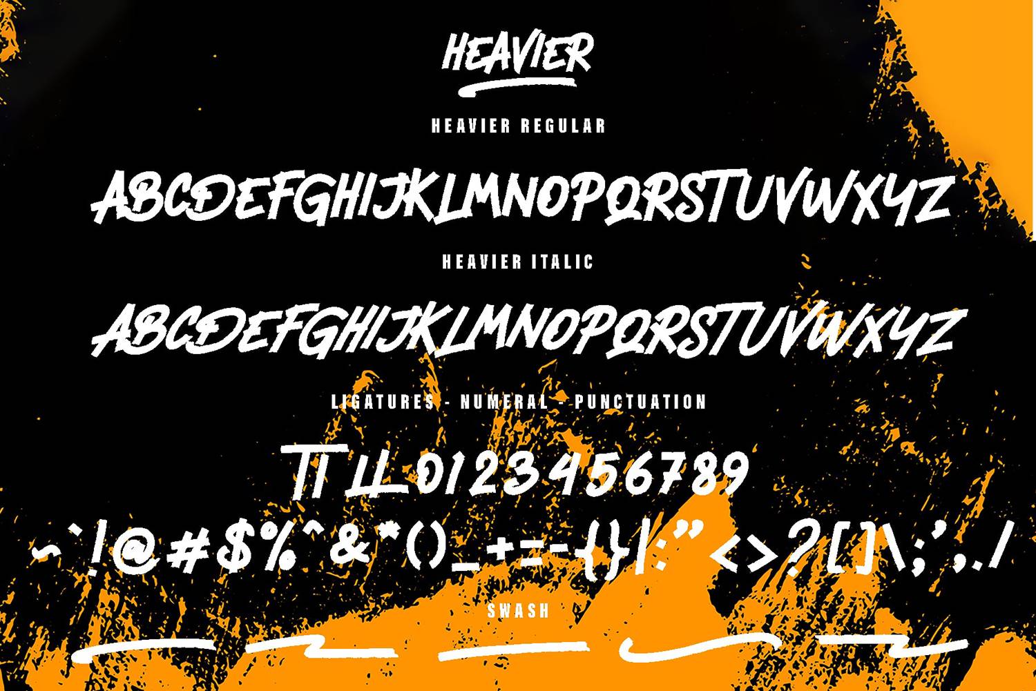 Heavier Font sample
