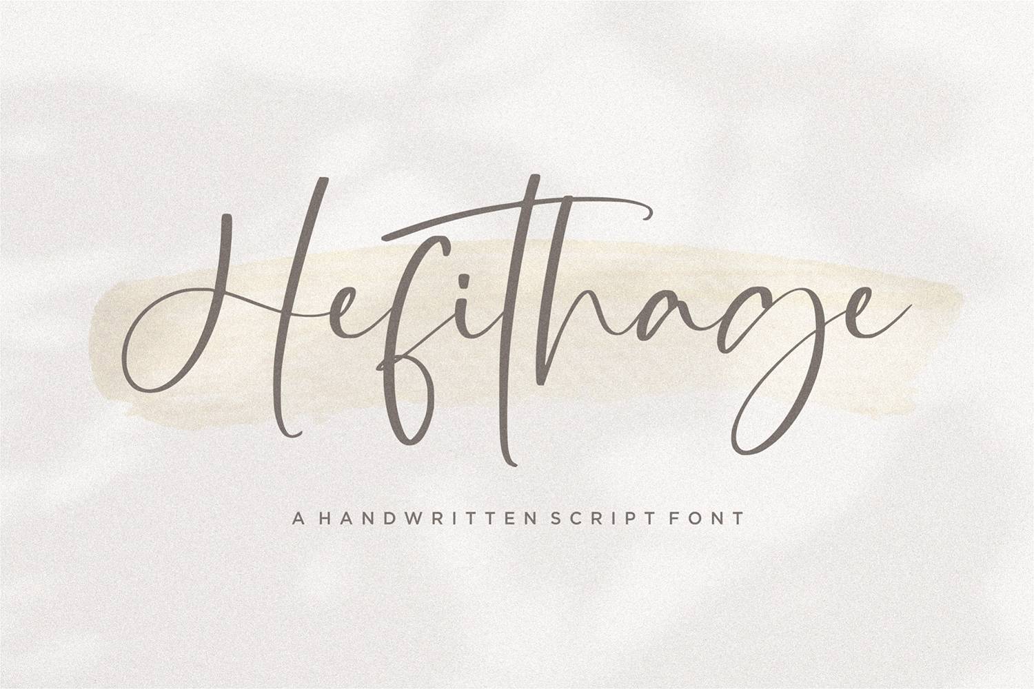 Hefithage Font sample