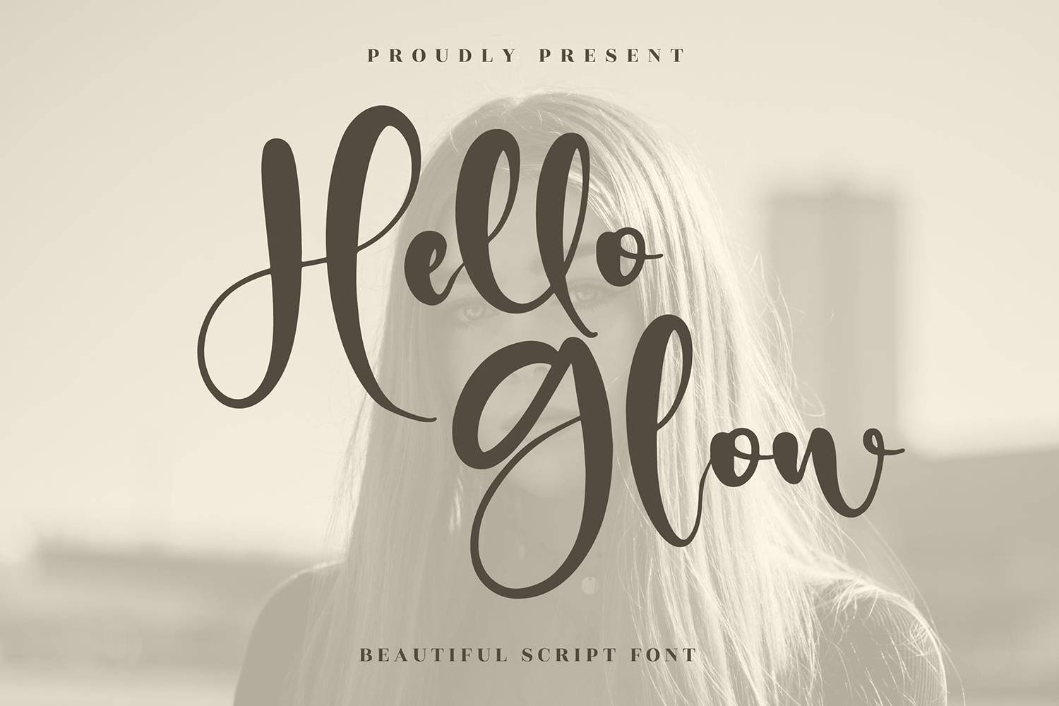 Hello Glow Font sample