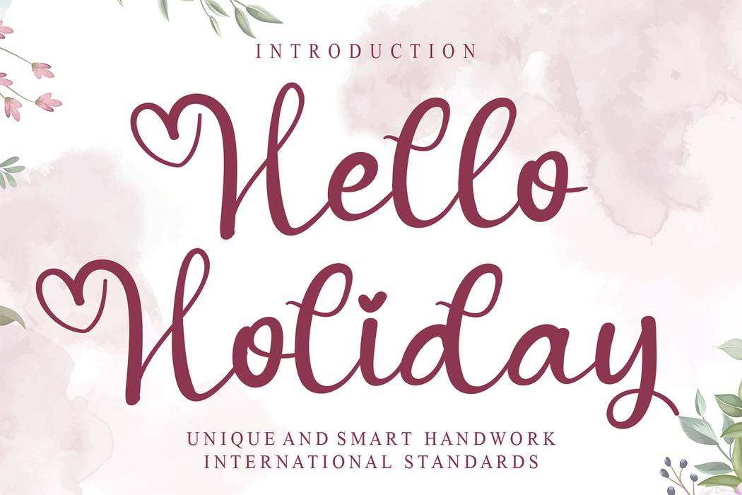 Hello Holiday Font sample