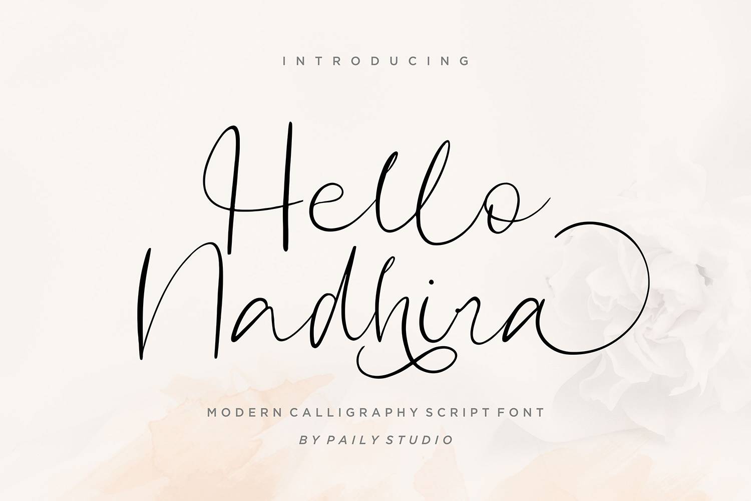 Hello Nadhira Font sample