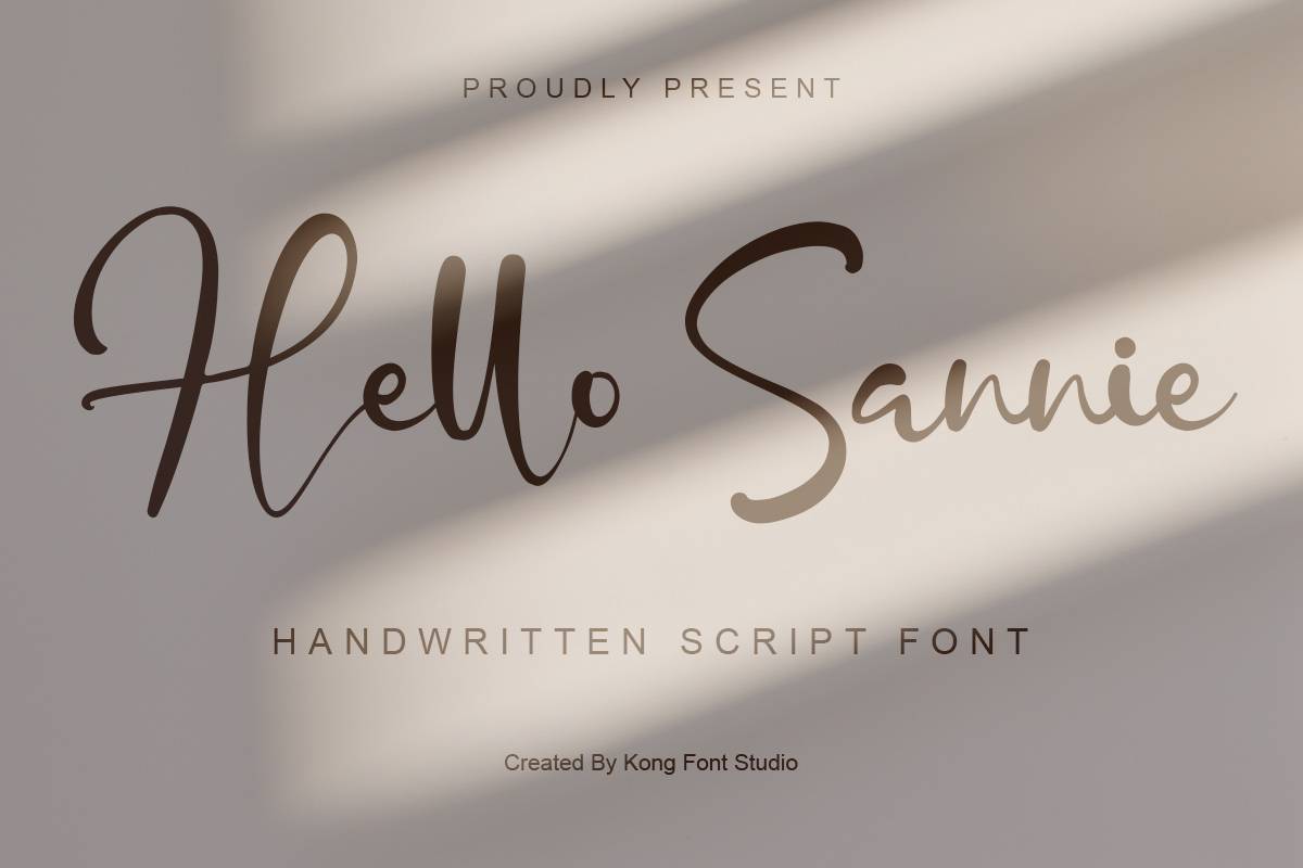 Hello Sannie Font sample