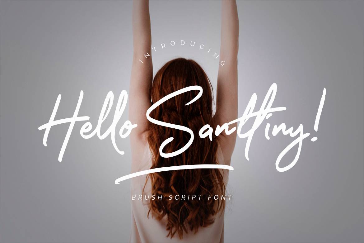 Hello Santtiny Brush Script sample