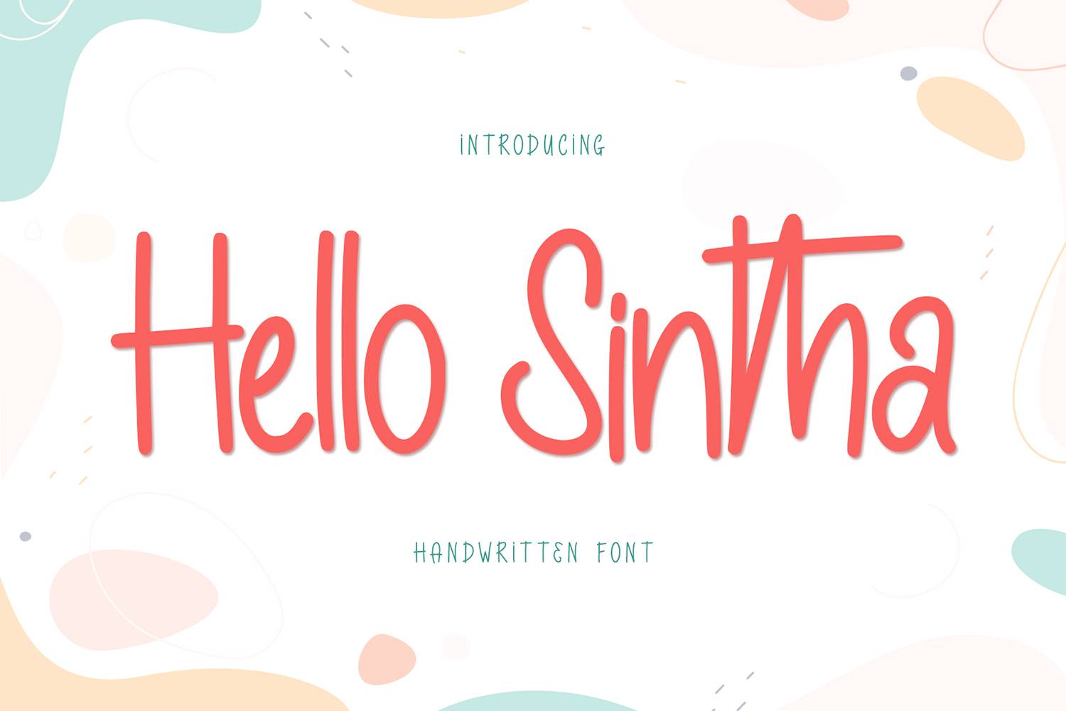 Hello Sintha Font sample