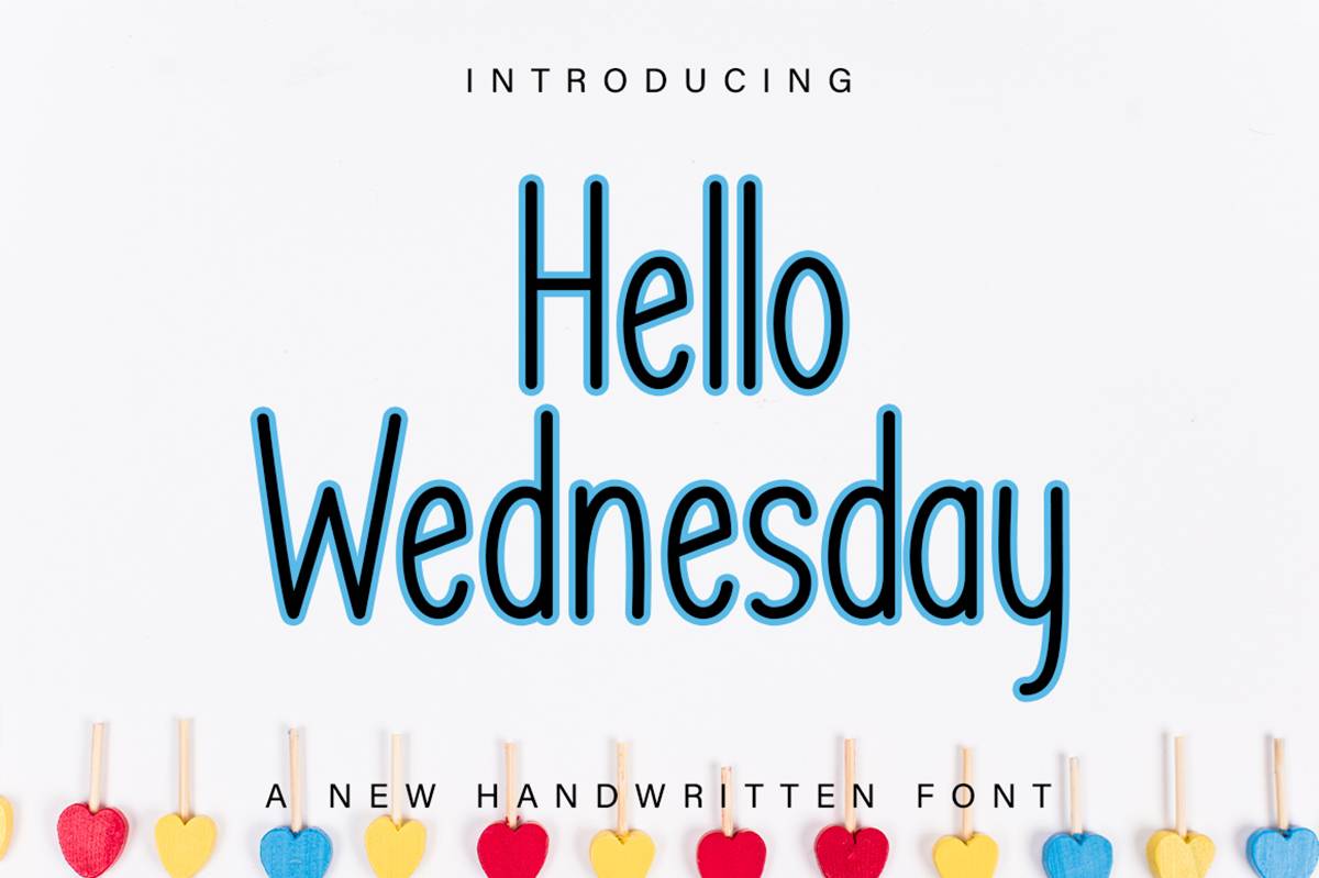 Hello Wednesday Font sample