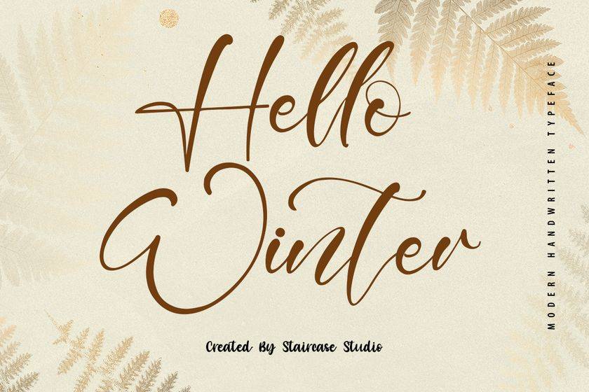 Hello Winter Font sample