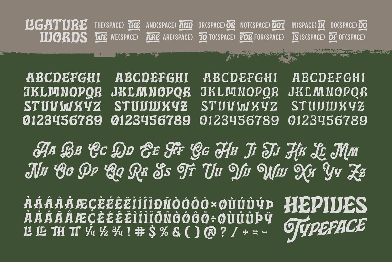 Hepives Fonts Font sample