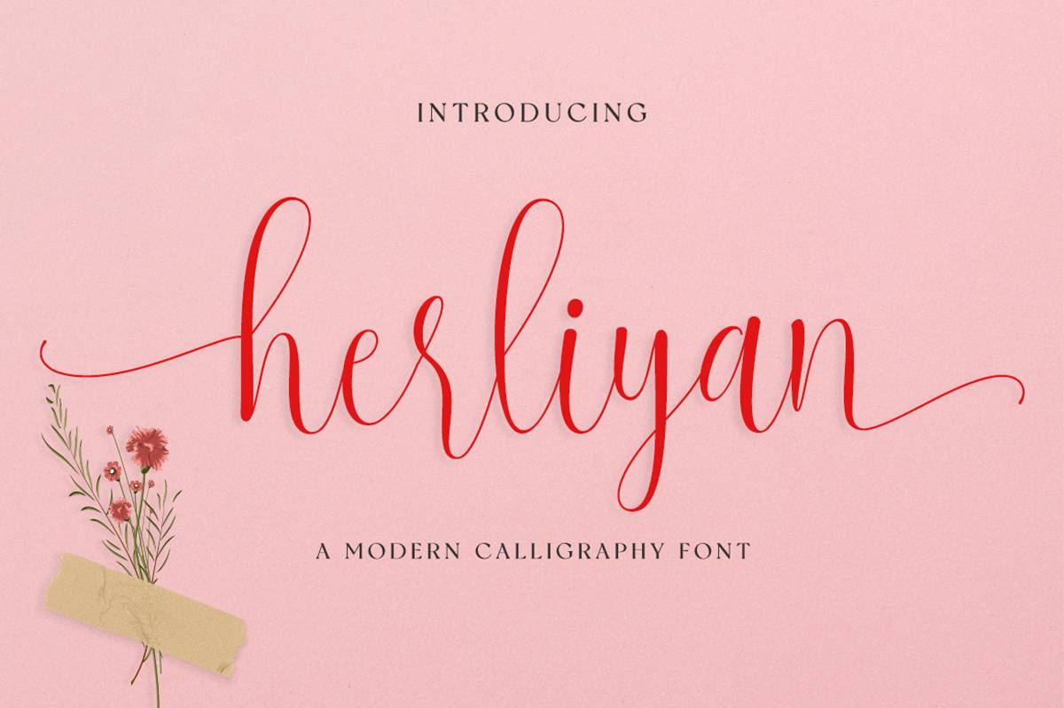 Herliyan Font sample