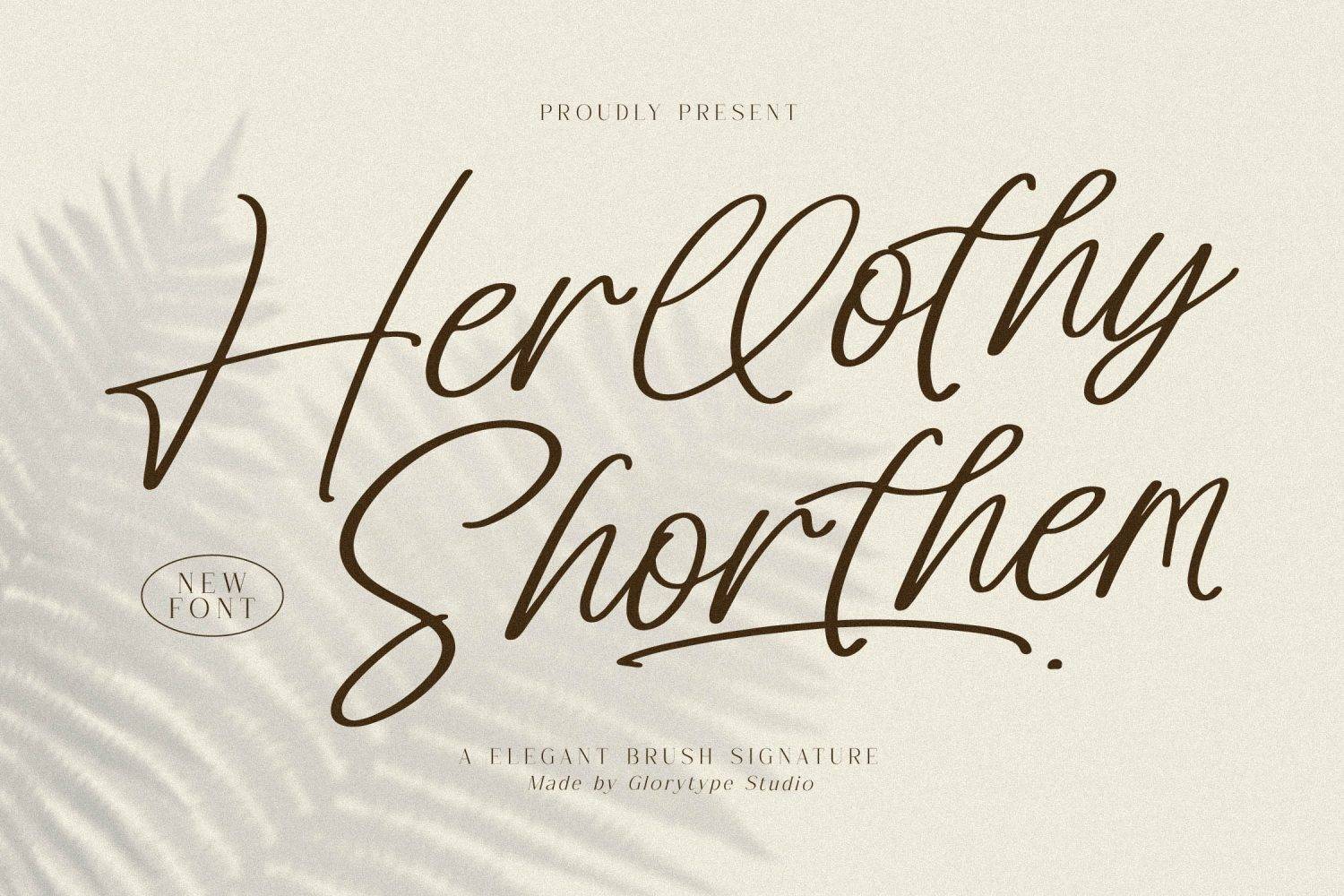 Herllothy Shorthem Font sample