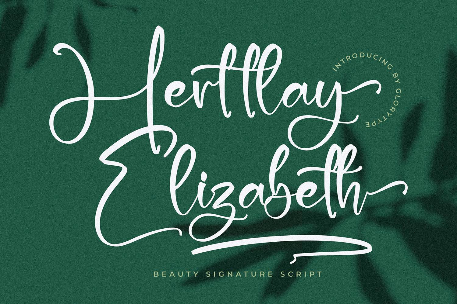 Herttlay Elizabeth Font sample