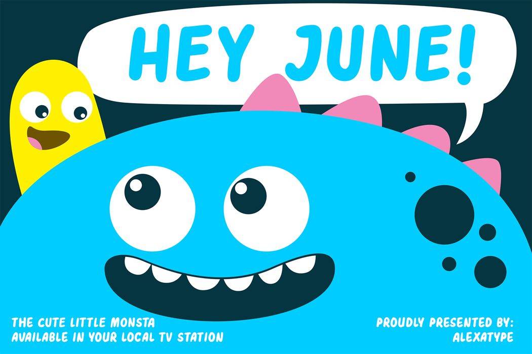 Hey June Font sample