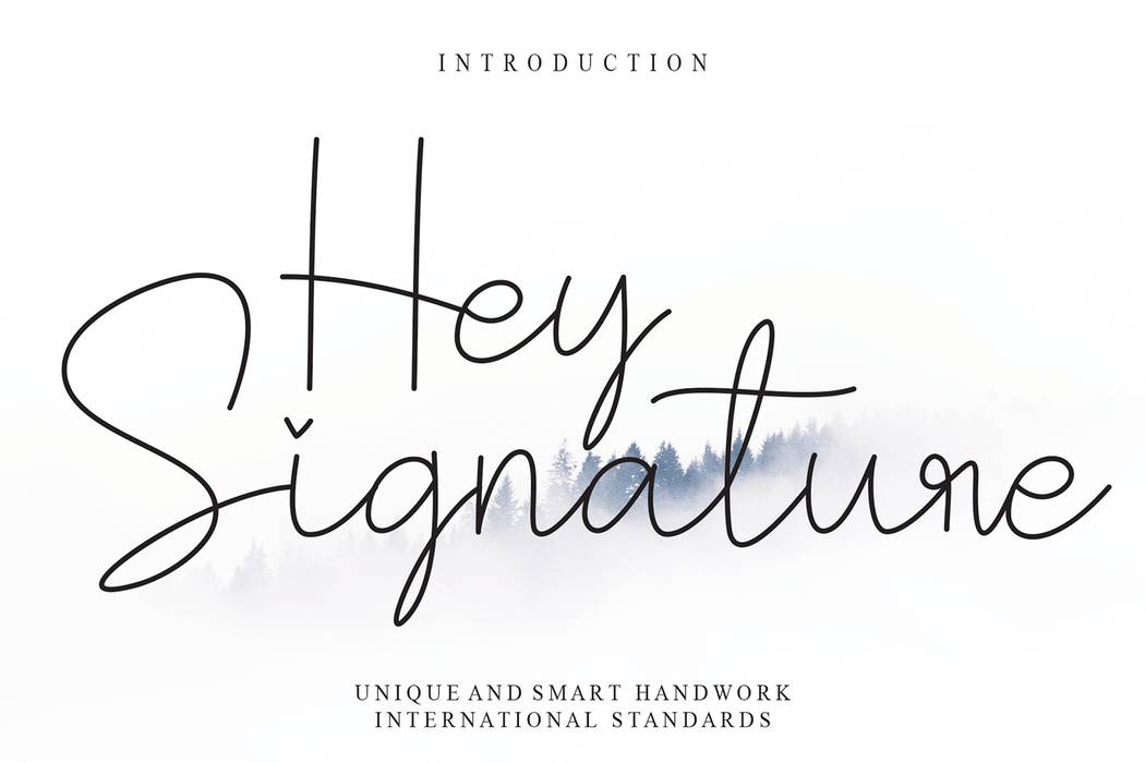 Hey Signature Font sample