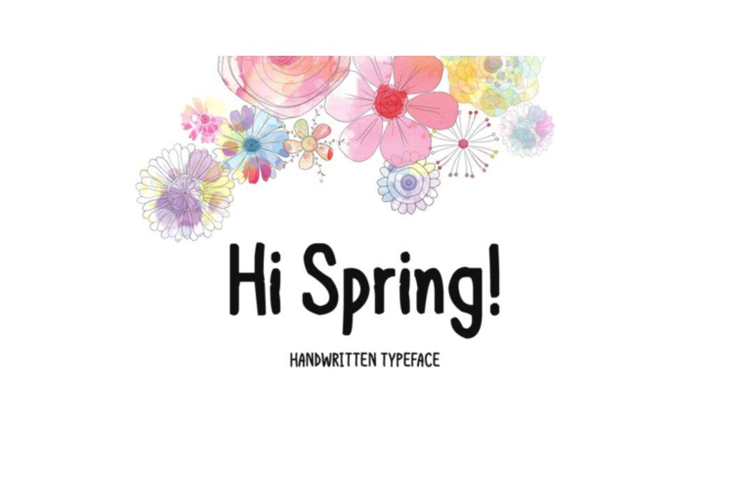 Hi Spring Font sample