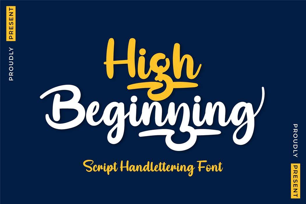 High Beginning Font sample