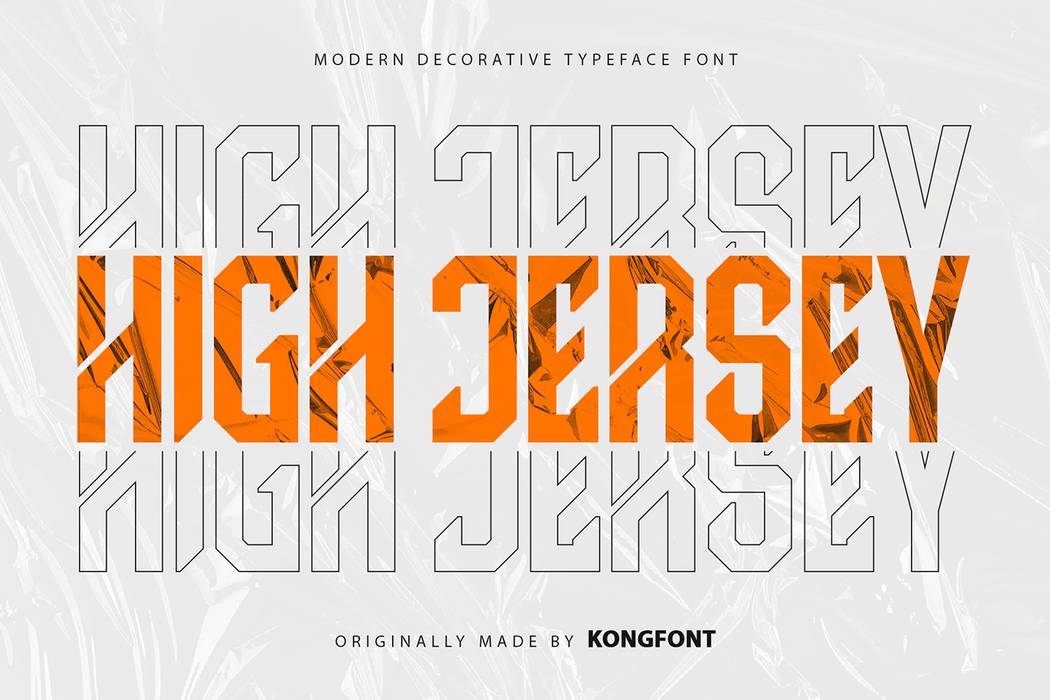 High Jersey Font sample