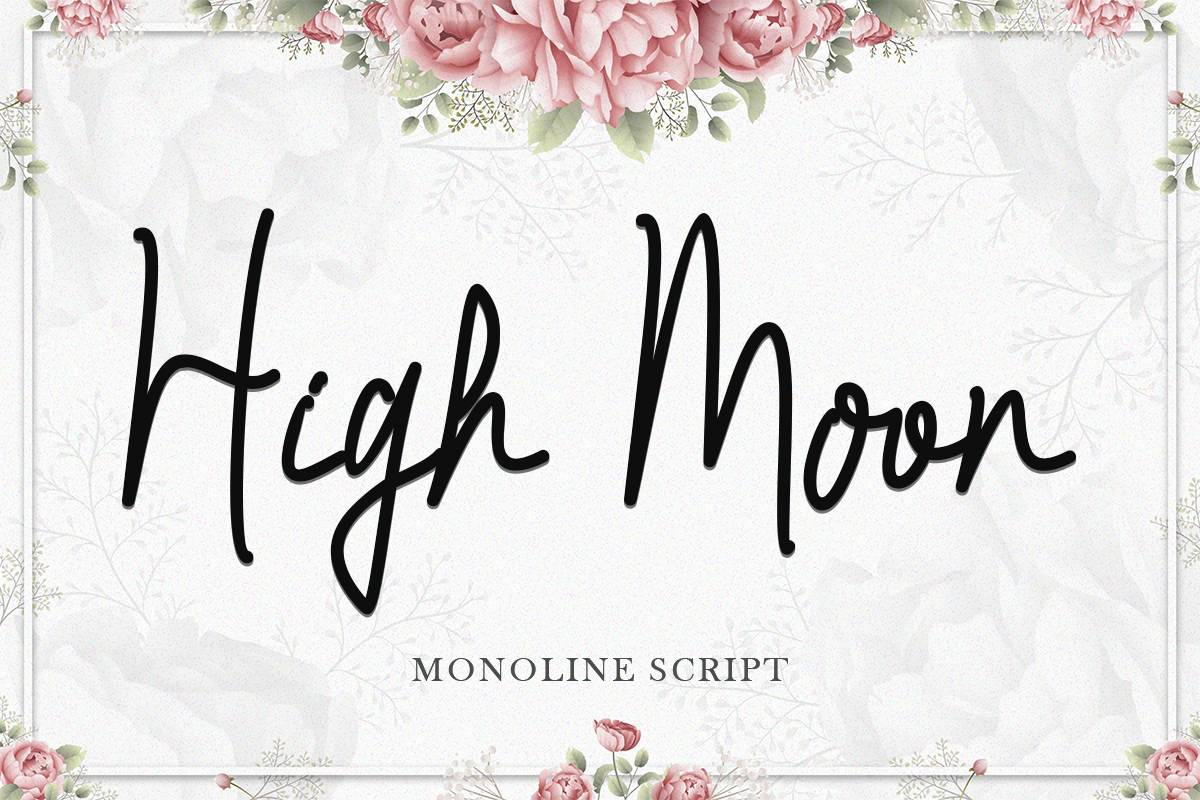 High Moon Font sample