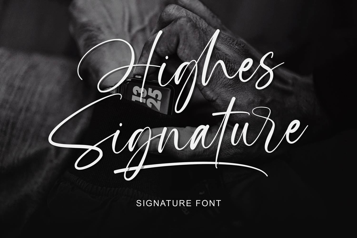 Highes Signature Font sample