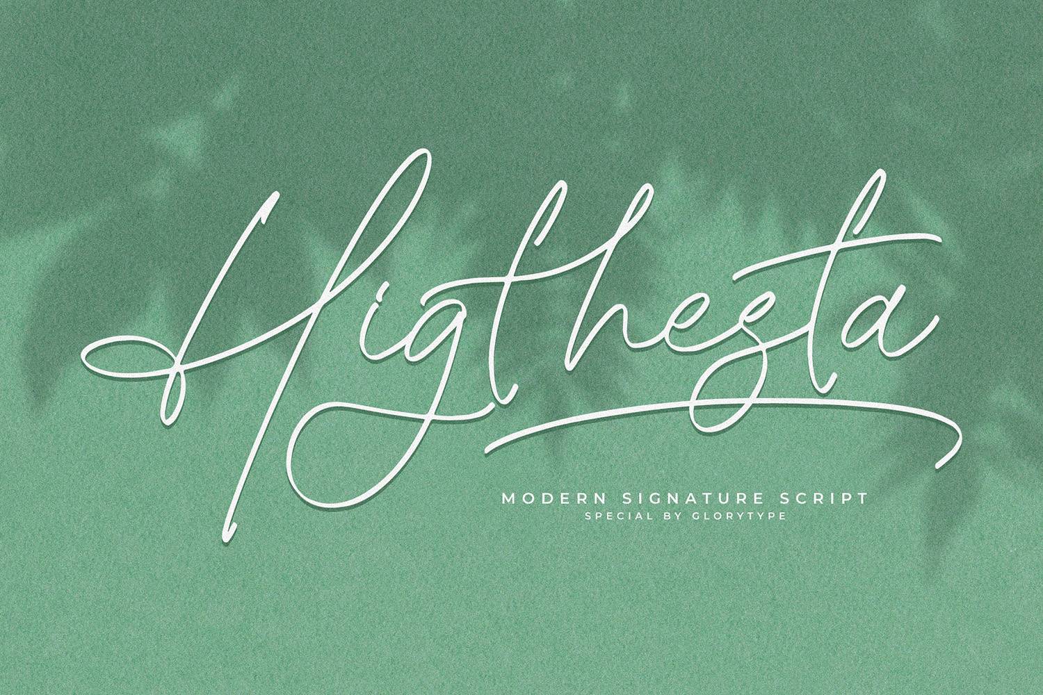 Higthesta Font sample