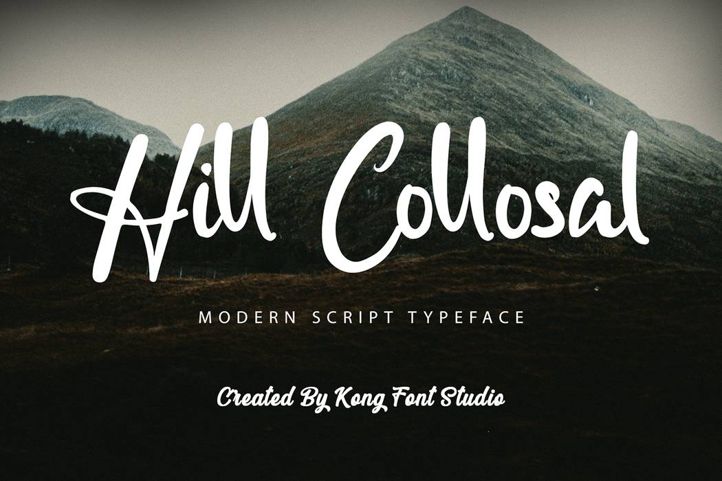 Hill Collosal Font sample