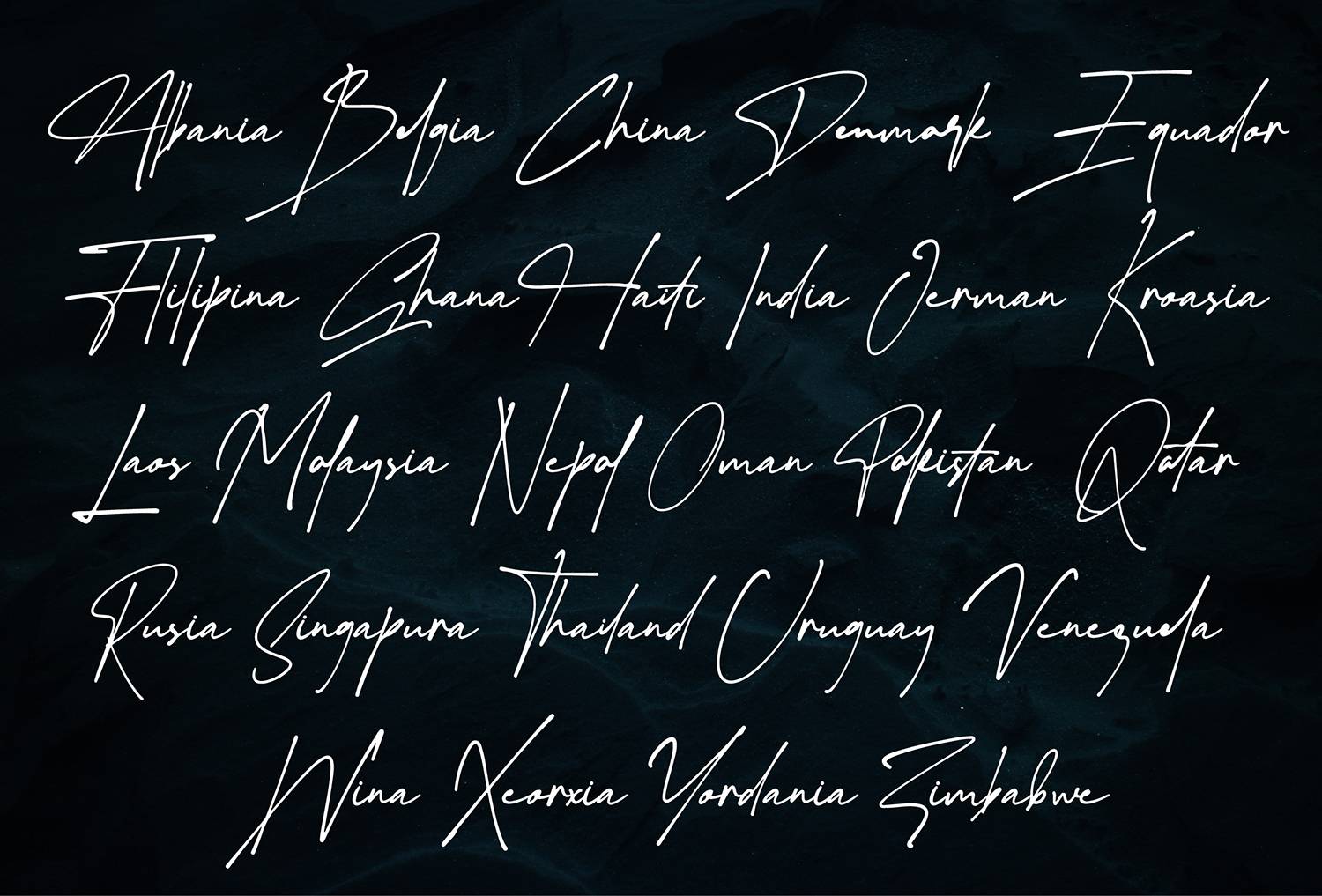 Hilston Font sample