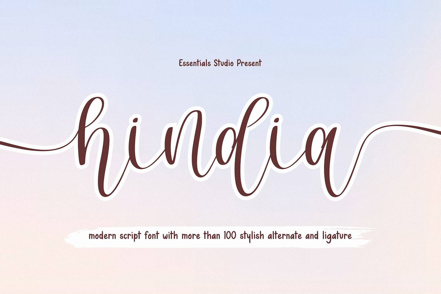 Hindia Font sample