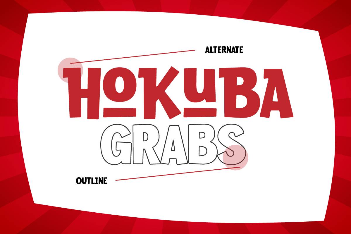 Hokuba Grabs Font sample