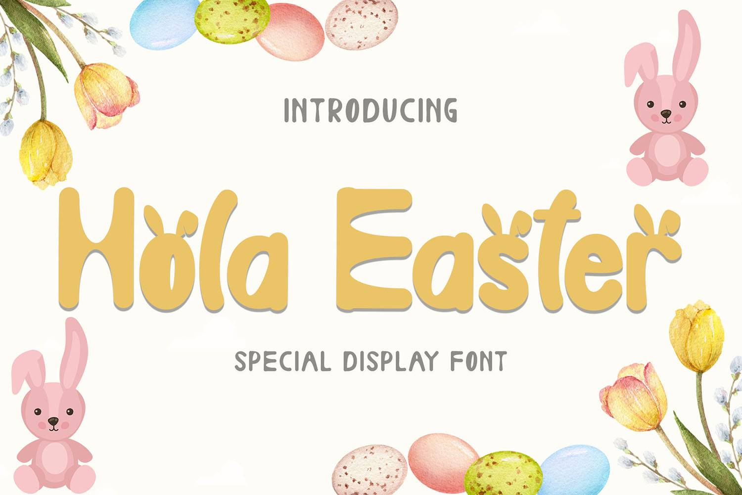 Hola Easter Font sample