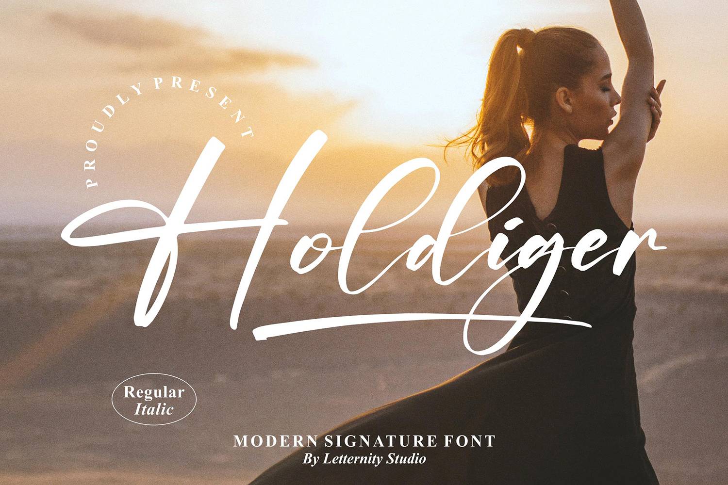 Holdiger Font sample