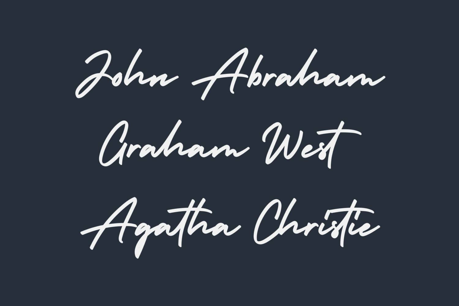 Holiday Font sample