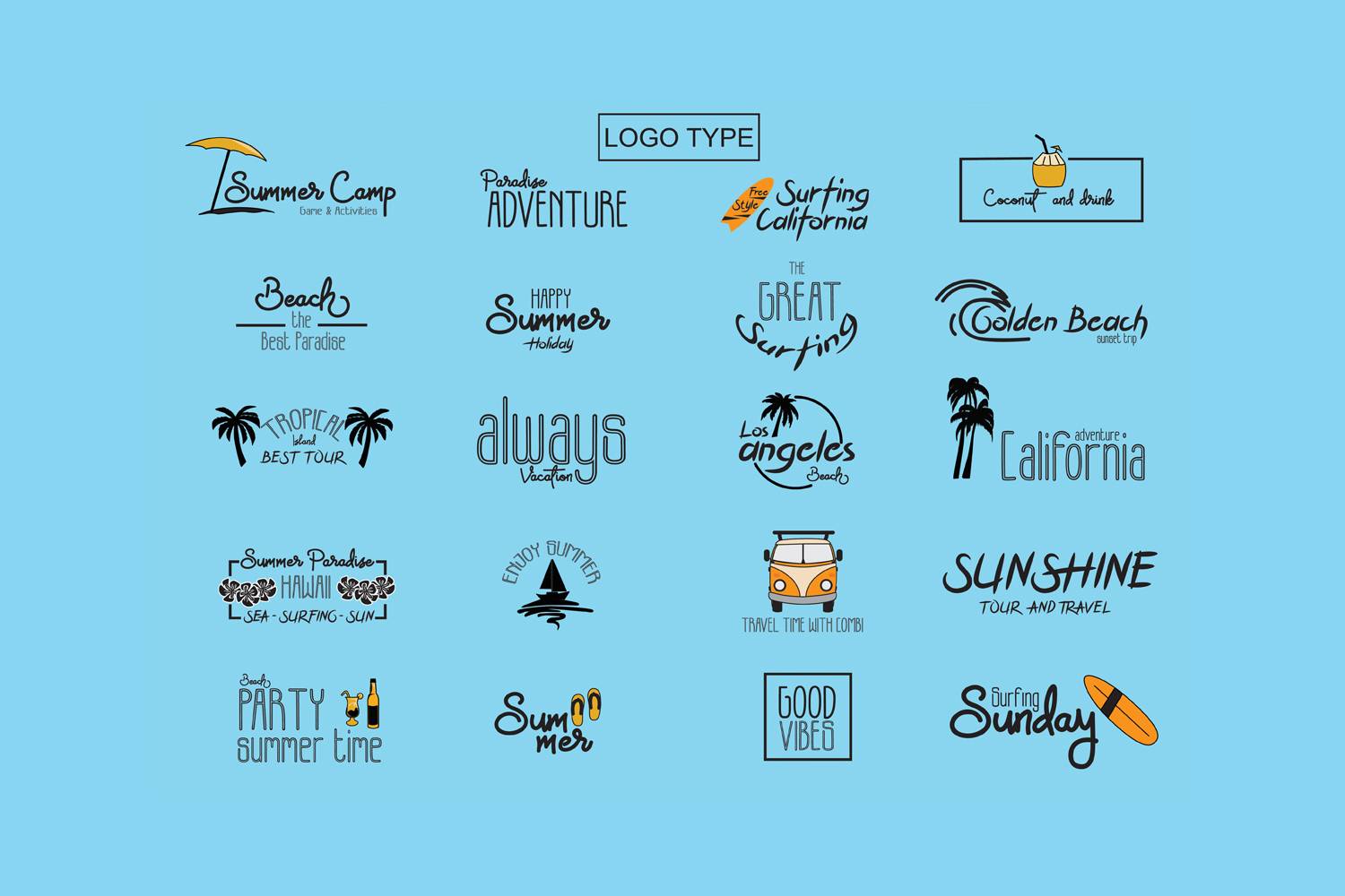 Holiday Summer Beach Font sample