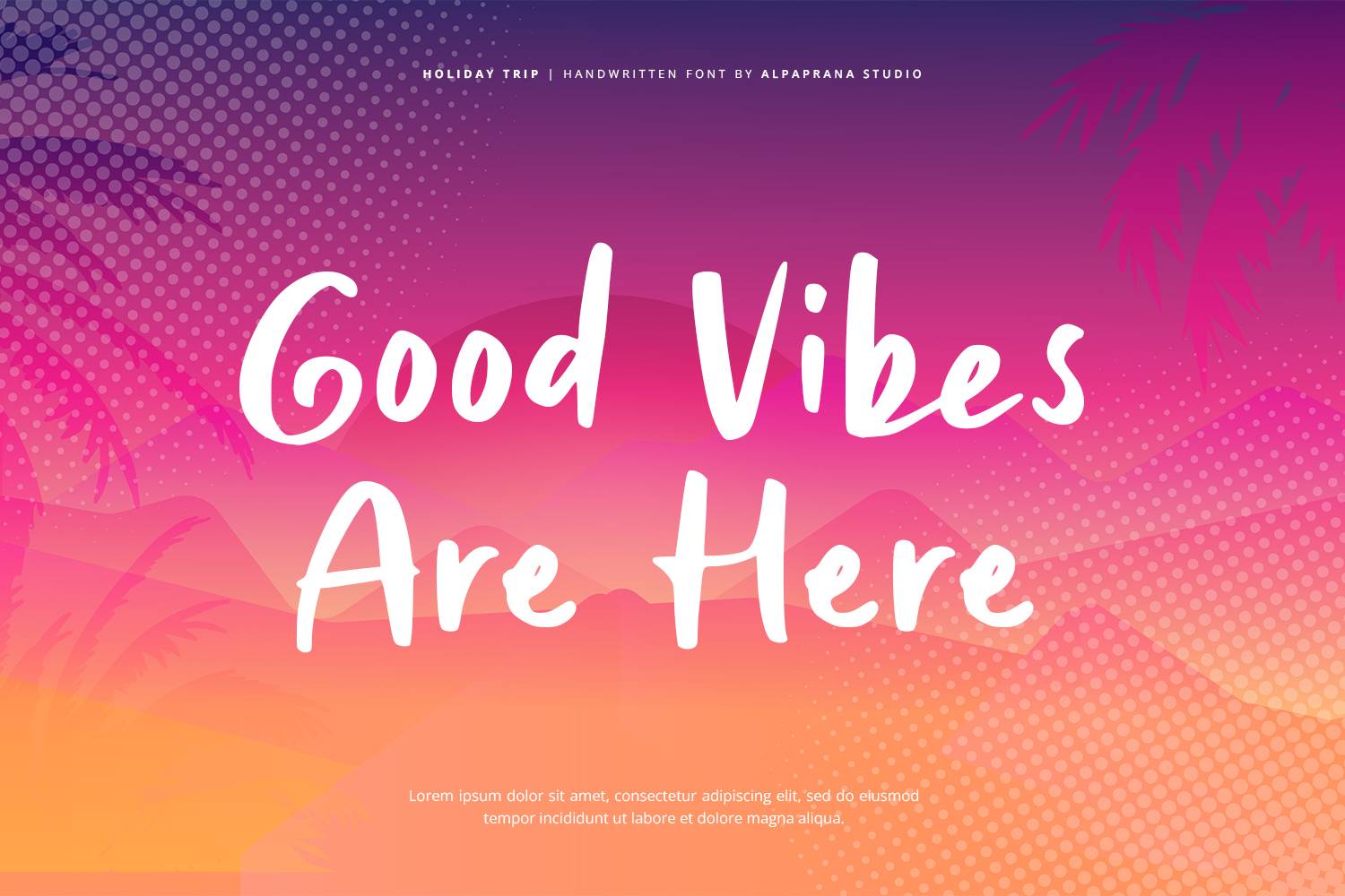 Holiday Trip Font sample