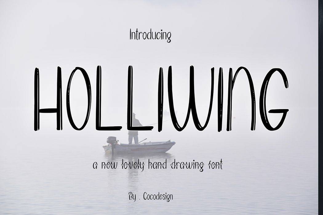 Holliwing Font sample