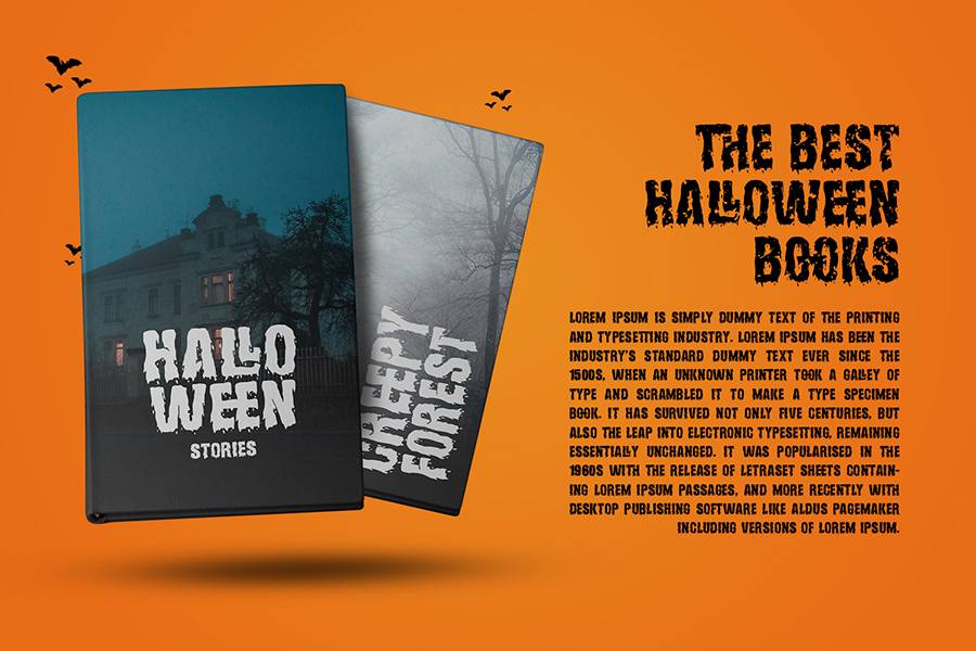 Hollows Spooky Display Font sample