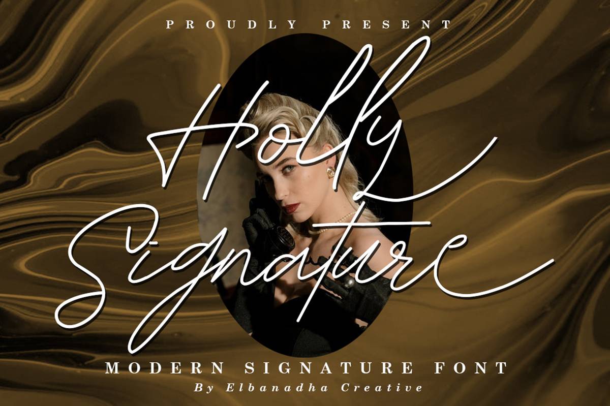 Holly Signature Font sample