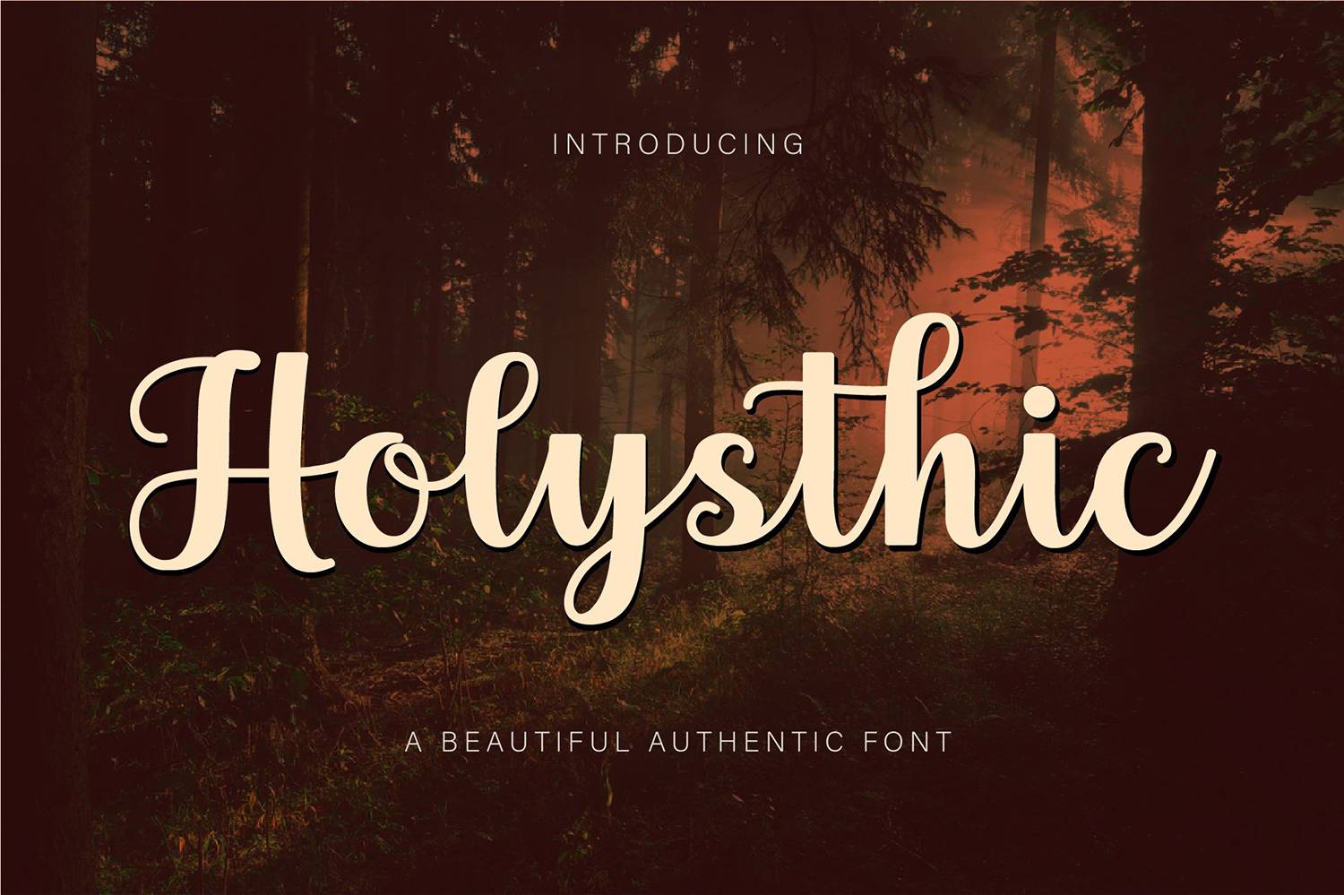 Holysthic Font sample
