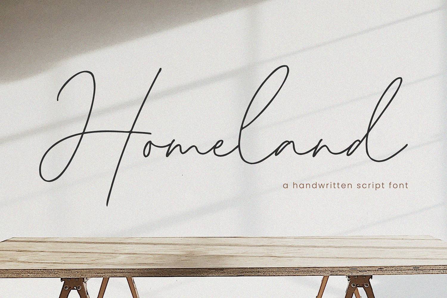 Homeland Font sample