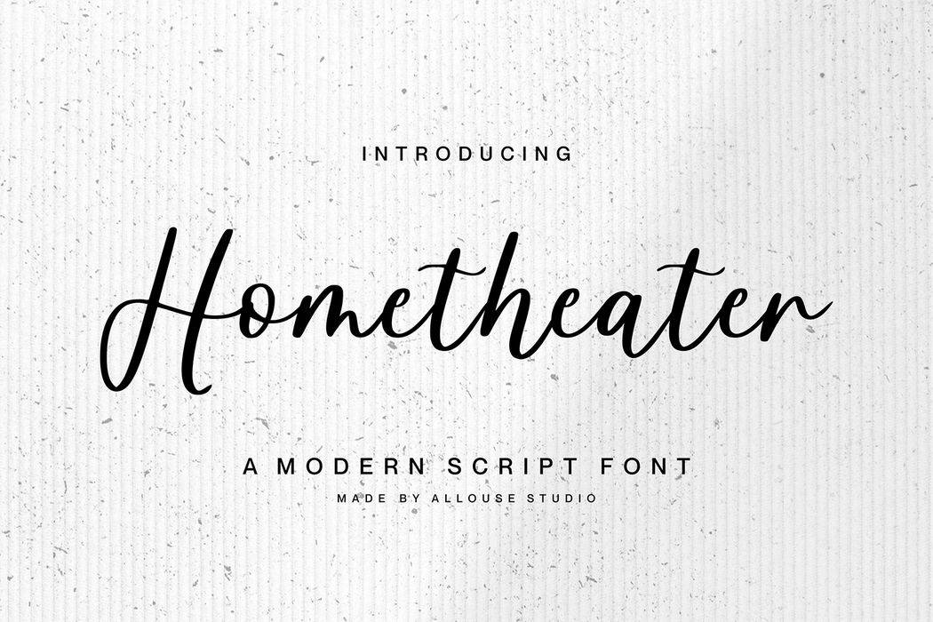 Hometheater Font sample