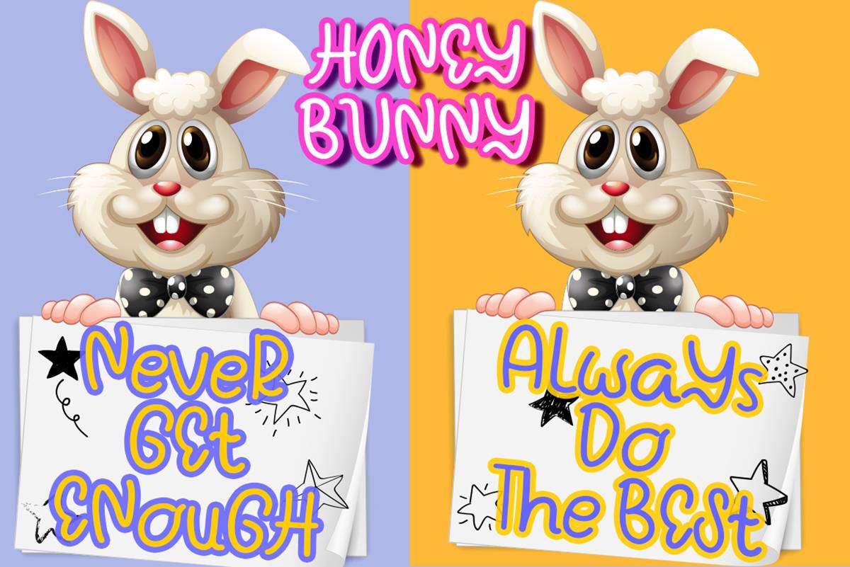 Honey Bunny Font sample